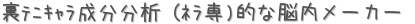 裏ﾃﾆｷｬﾗ成分分析（ﾈﾗ専)的な脳内メーカー (占い)